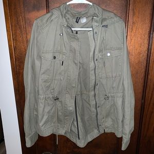 Olive green utility jacket